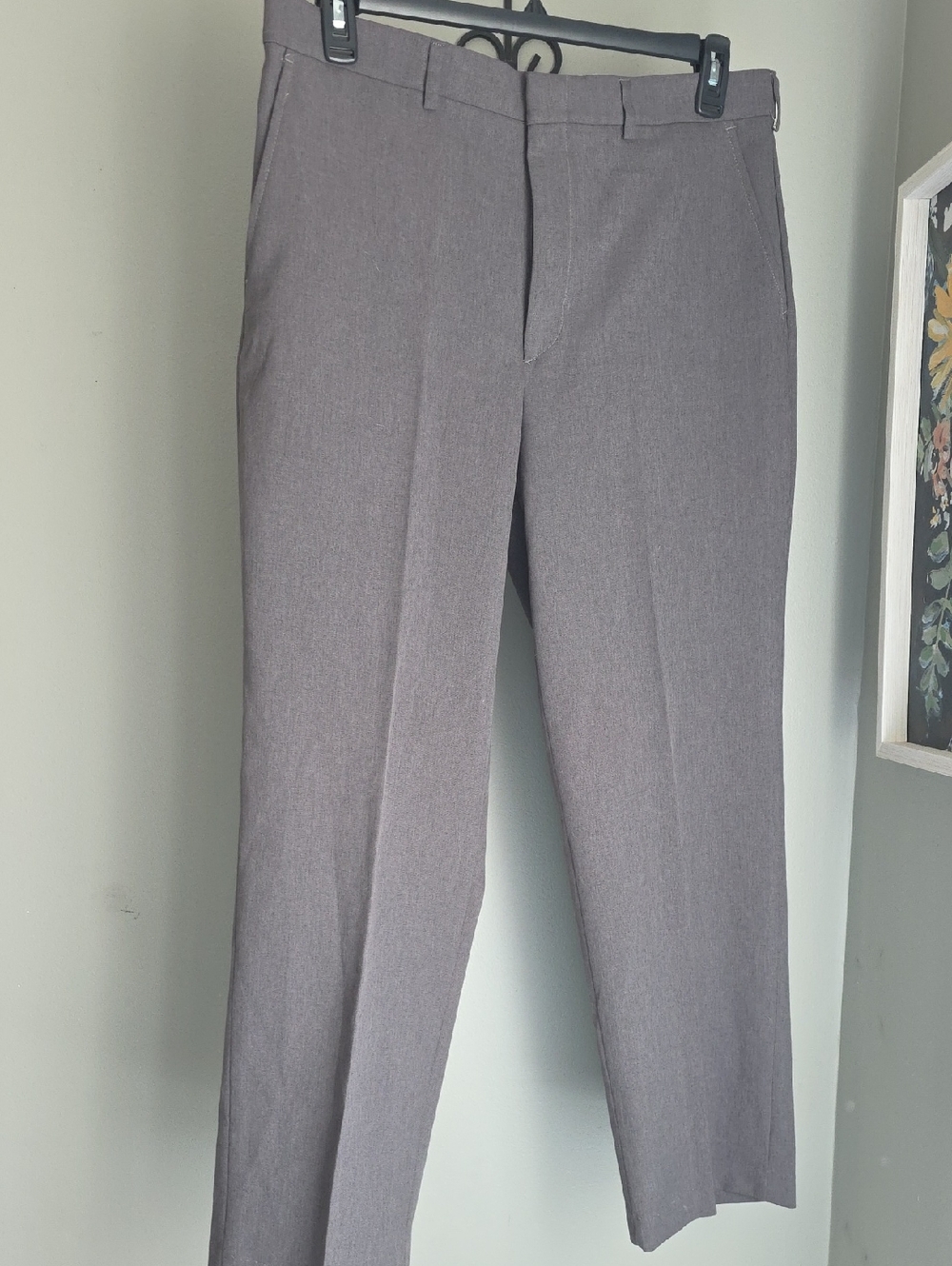 David Taylor Flexslax II Gray Dress Pants Size 36x30